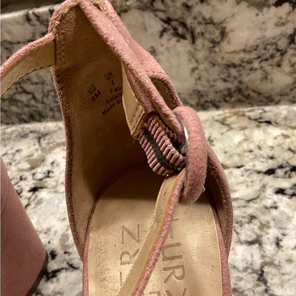 NATURALIZER Womens Pink Padded Adjustable Stretch London Wedge Sandals size 6 - Picture 7 of 9